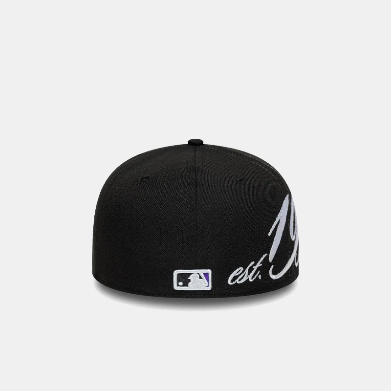 Colorado Rockies MLB Est Script Black Low Profile 59FIFTY Fitted Cap - Image 5