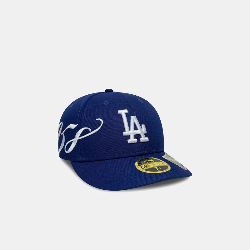 LA Dodgers MLB Est Script Dark Blue Low Profile 59FIFTY Fitted Cap - Image 3