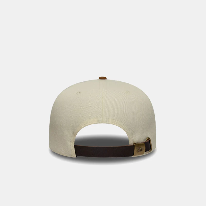 LA Dodgers MLB Suede Visor Light Beige 9FIFTY A-Frame Snapback Cap - Image 4