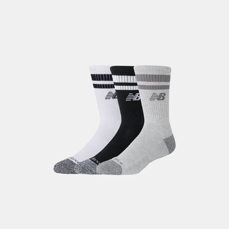 NB Active Premium Stripe Crew Socks 3 Pack
