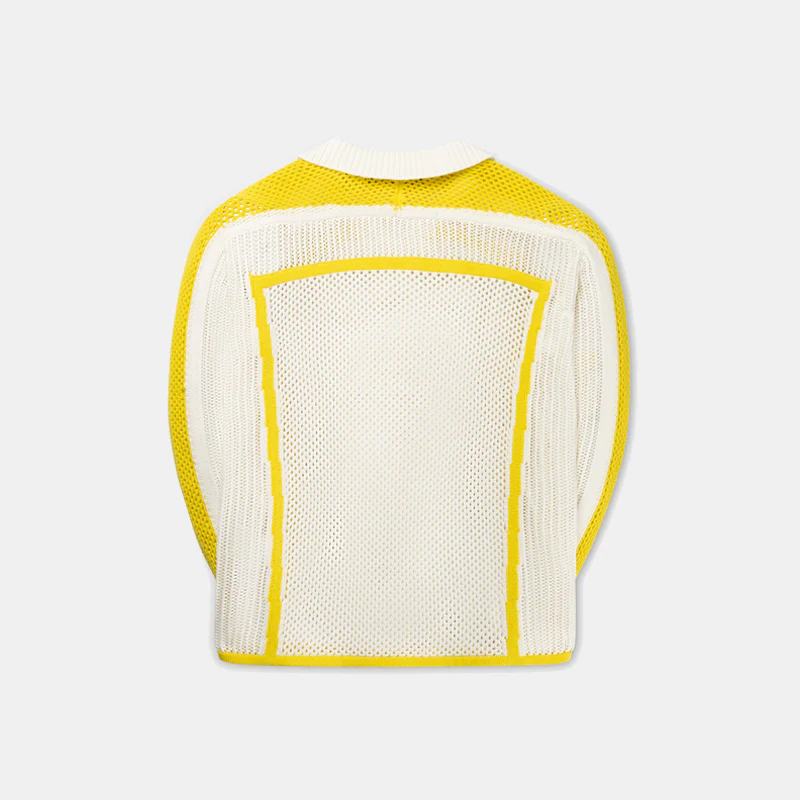 Football Knit Sweater White - Image 2