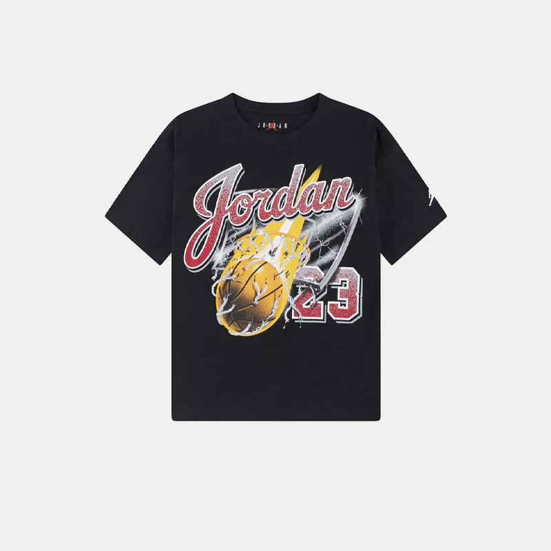 JORDAN SHE'S ON FIRE SCRIPT T-SHIRT (G)