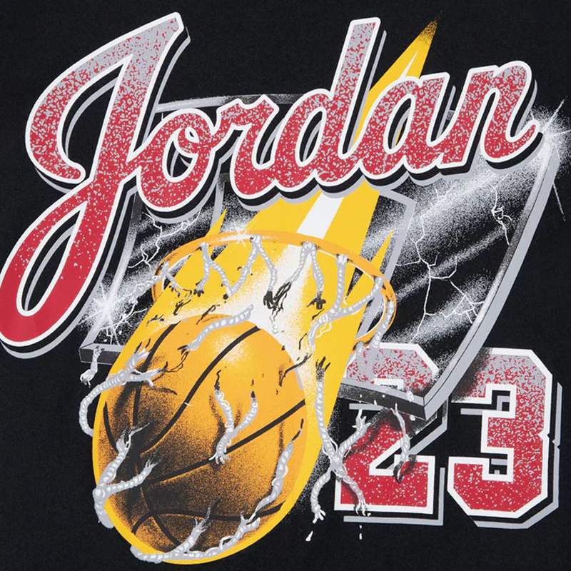 JORDAN SHE'S ON FIRE SCRIPT T-SHIRT (G) - Image 2