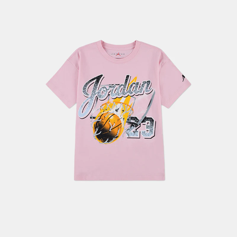 JORDAN SHE'S ON FIRE SCRIPT T-SHIRT (G)