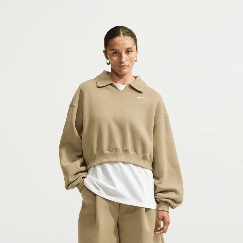 NIKE W NK STDO FLC MW OS CRP POLO