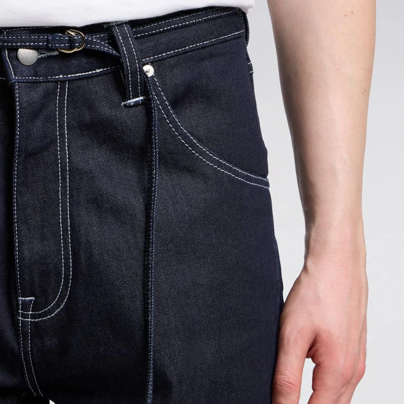 Panelled Belted Tyrell Pant Blue - Image 4