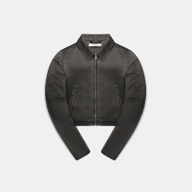 Satin Washed Jacket Grey