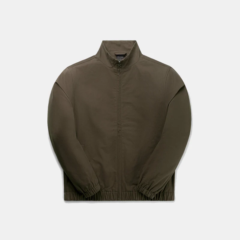 Twill Track Jacket Green Grey